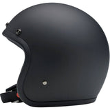 Biltwell Bonanza Flat Adult Cruiser Helmets-BH-BLK-FL-DOT