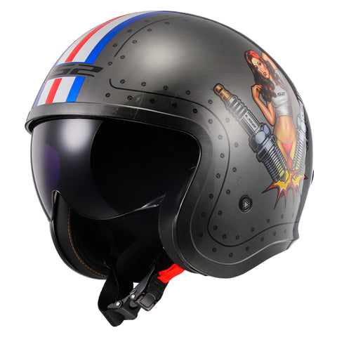 LS2 Spitfire Spark Open Face Adult Cruiser Helmets-599